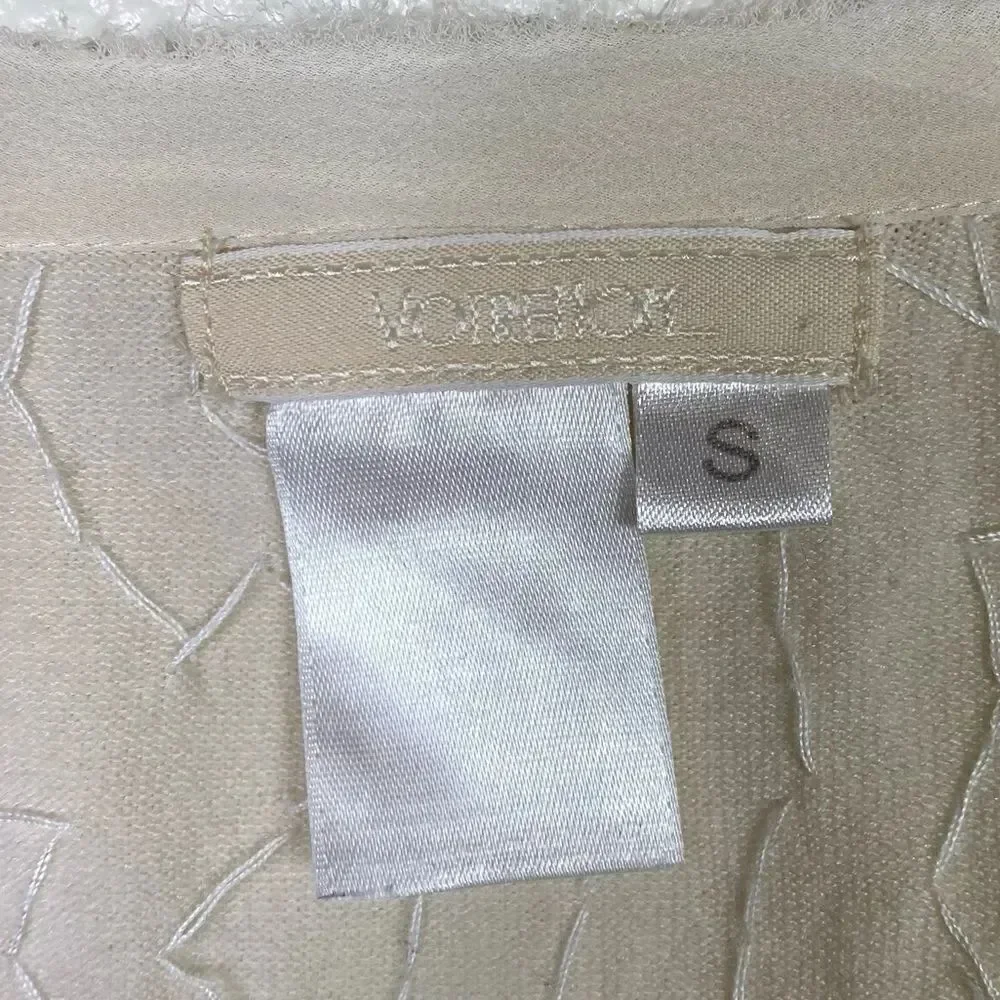 Votrenoil Ivory Beaded Embellished Sleeveless Blouse Tank Top